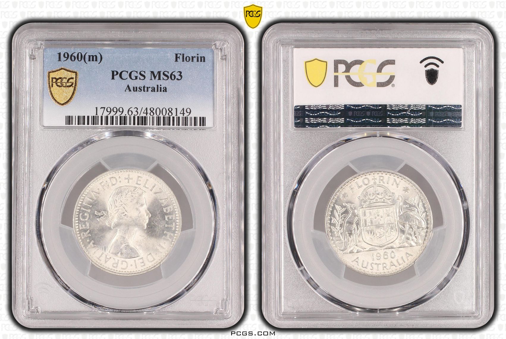 Florin, 1960(m), PCGS MS63