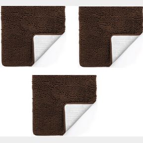 (3) CHINILLE BATHROOM RUG MAT EXTRA SOFT & ABSORBENT 20''x31.5''