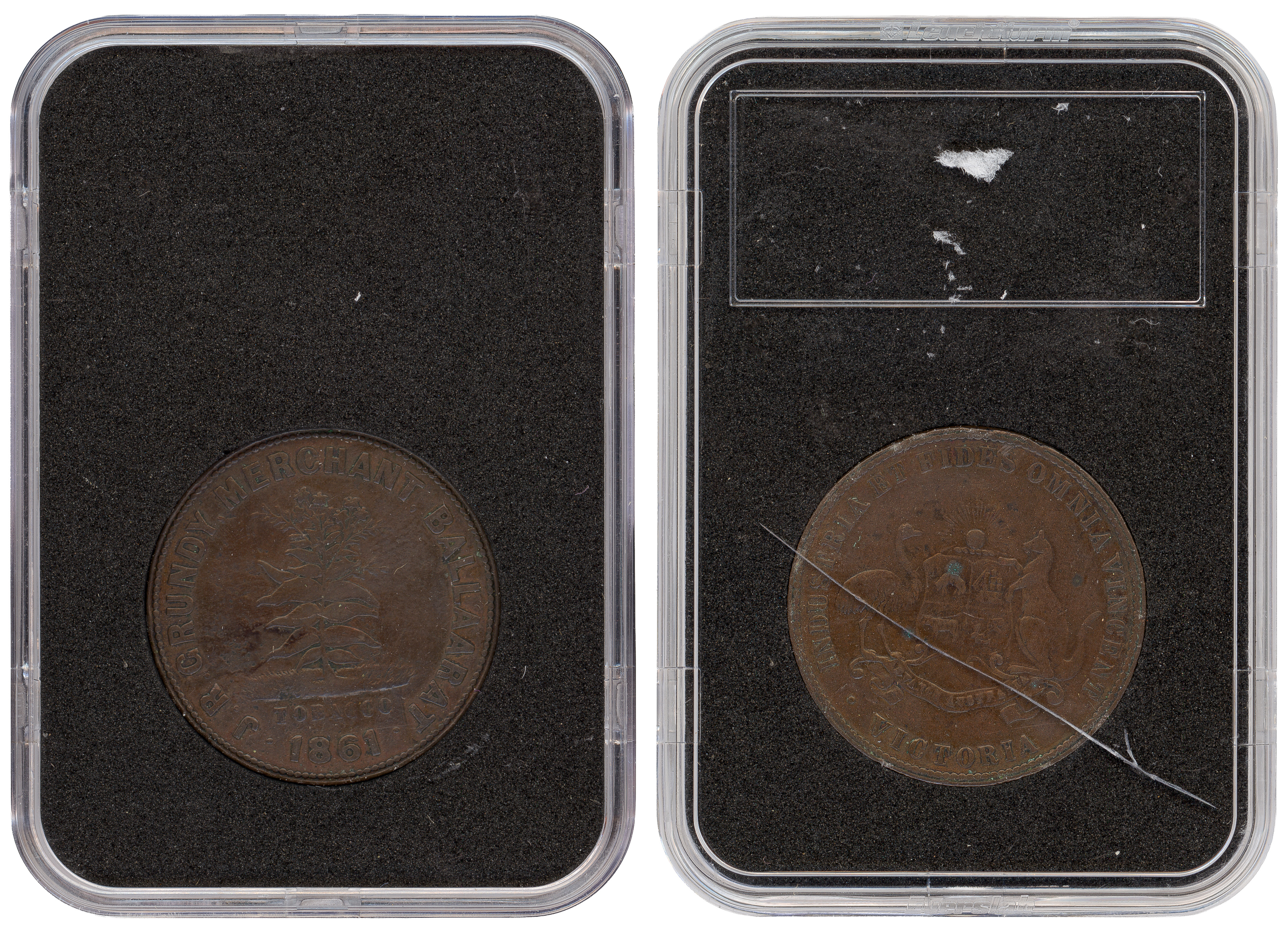 A.88 - Grundy, J.R, Ballarat, Victoria, Penny, 1861, F