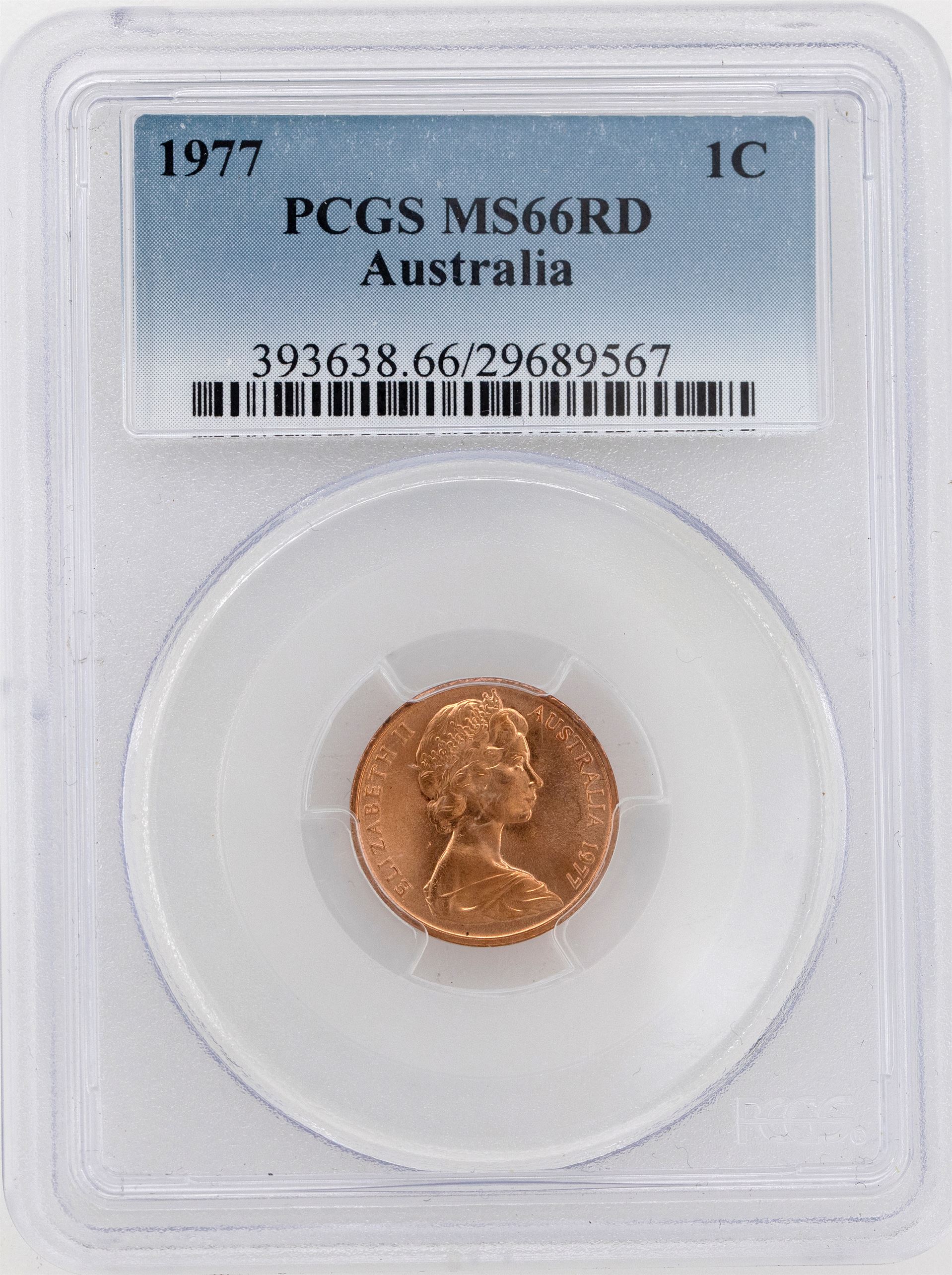 1977 Australia One Cent, 1c PCGS - MS66RD -567