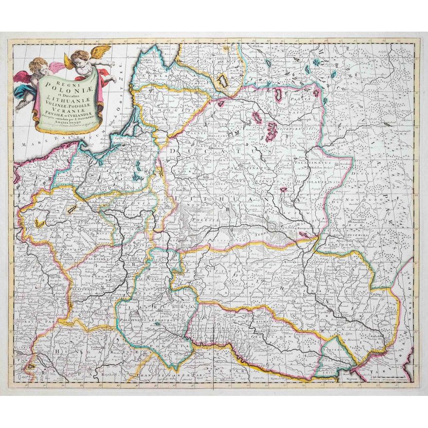 Justus Danckerts I | Regni Poloniae et Ducatus Lithuaniae..