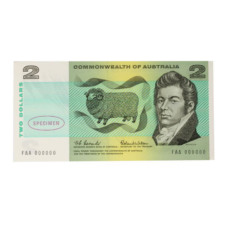 Specimen - Coombs/Wilson, Two Dollar, 1966 Uncirculated