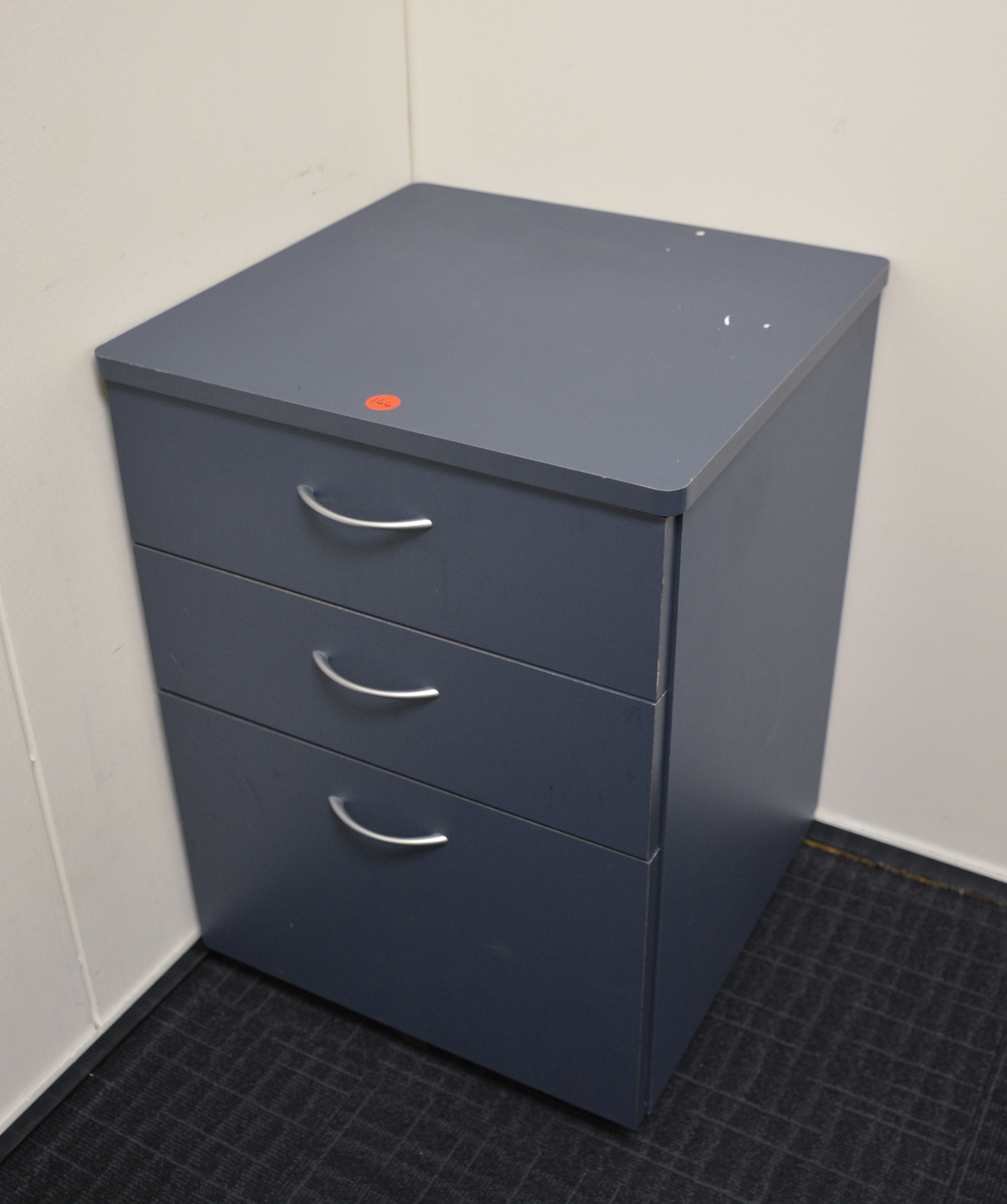 Blue Three Drawer Office Unit — sold at auction in New Zealand for $15