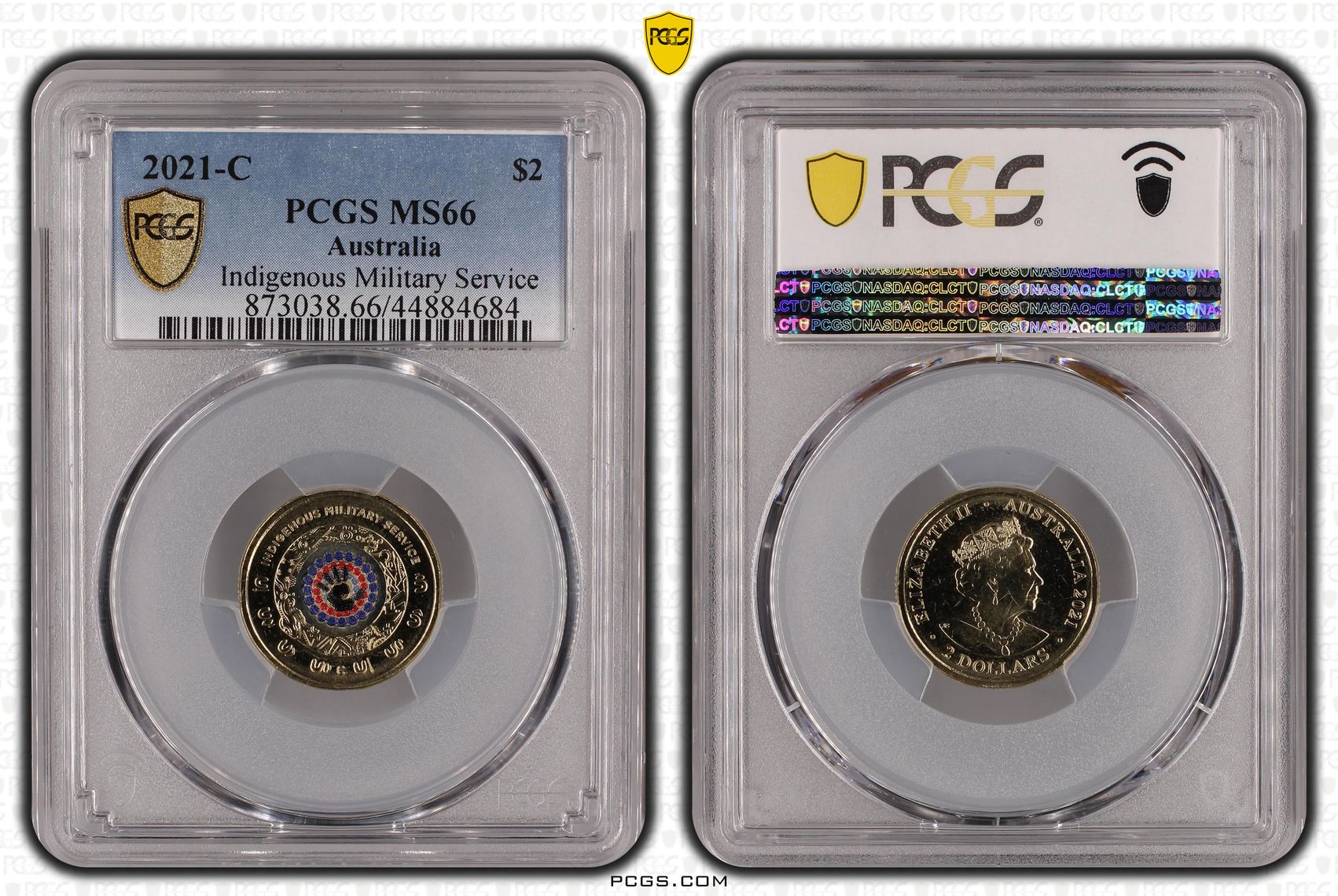 Indigenous Military Service - Colorized, Two Dollar, 2021-C, PCGS MS66