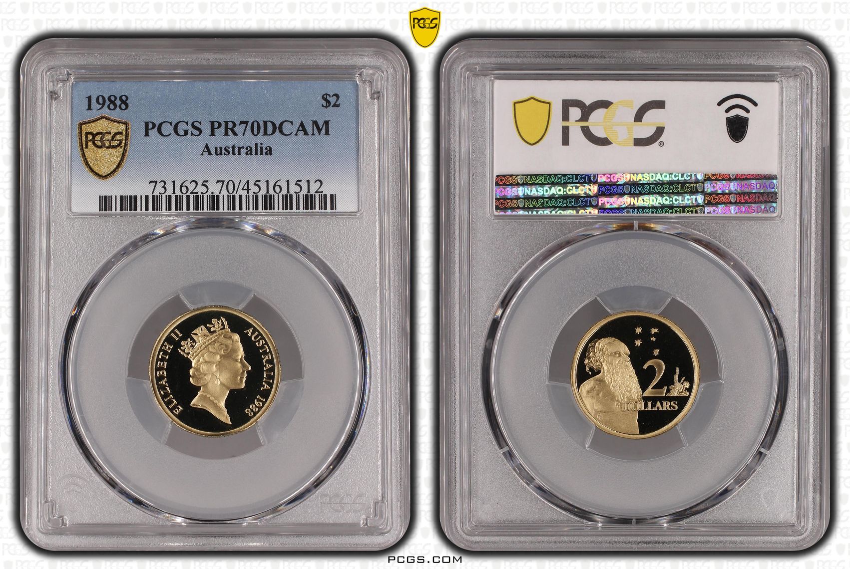 Elizabeth II, Two Dollar, 1988, PCGS PR 70DCAM