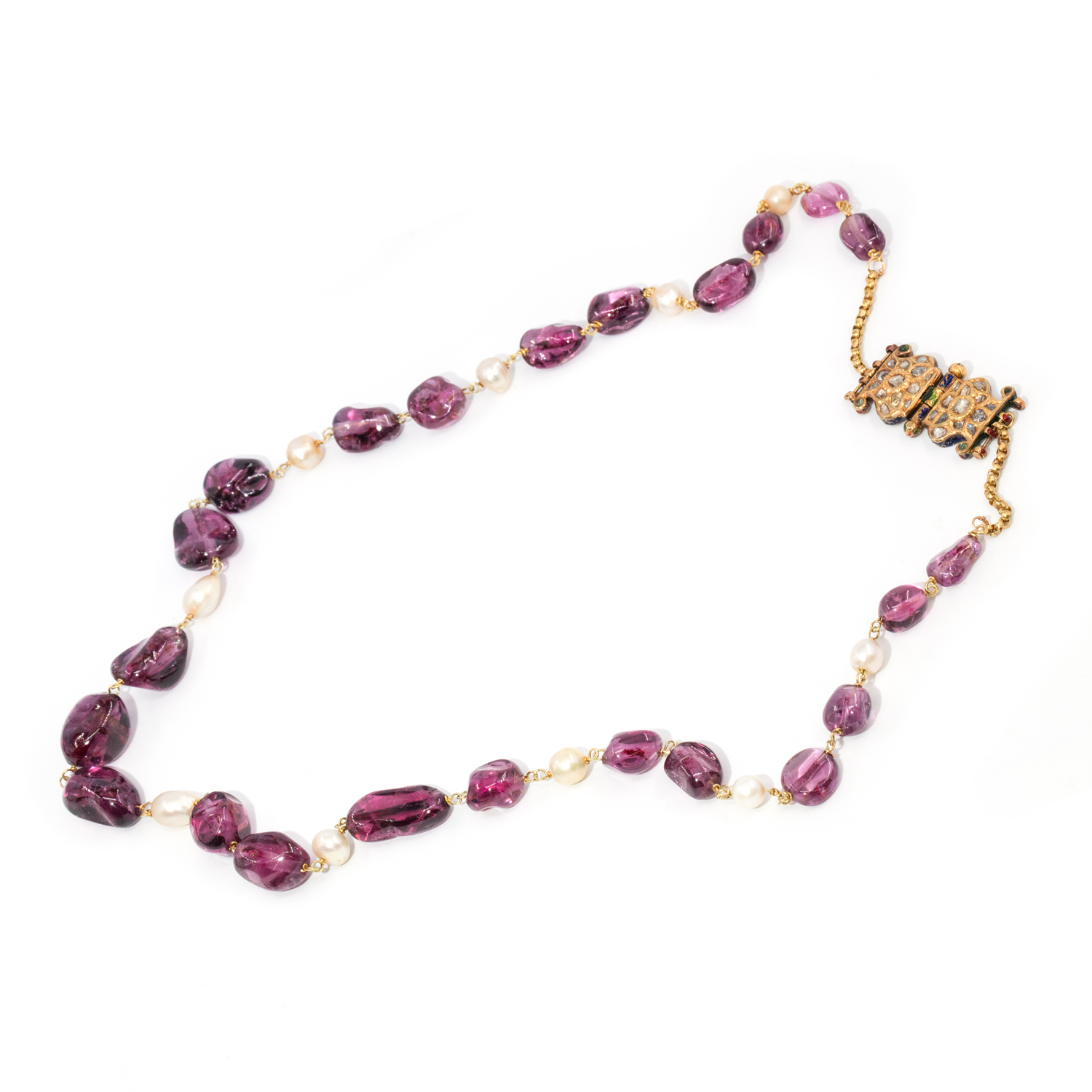 18ct Spinel, Pearl and Diamond Strand