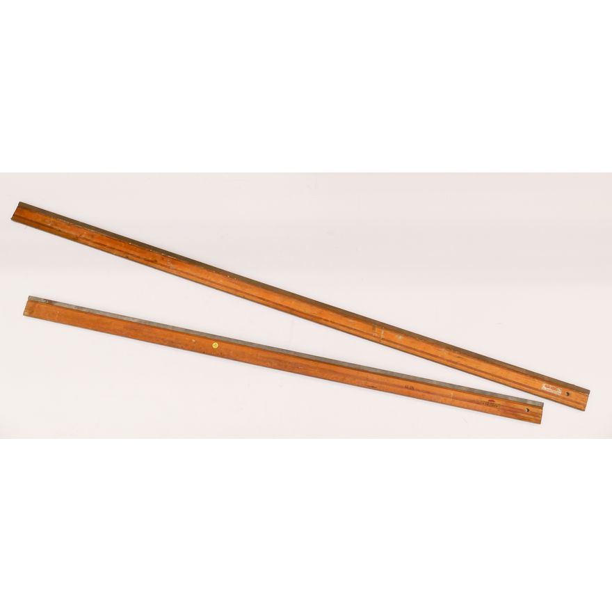 2pc Old Long Straight Edge Rulers- 6' and 7'