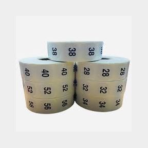 Pack of 15 assorted Number label rolls of 2000 each size 2 8cm round -51727/2096 Bar 9902090805842 B3 (S5)