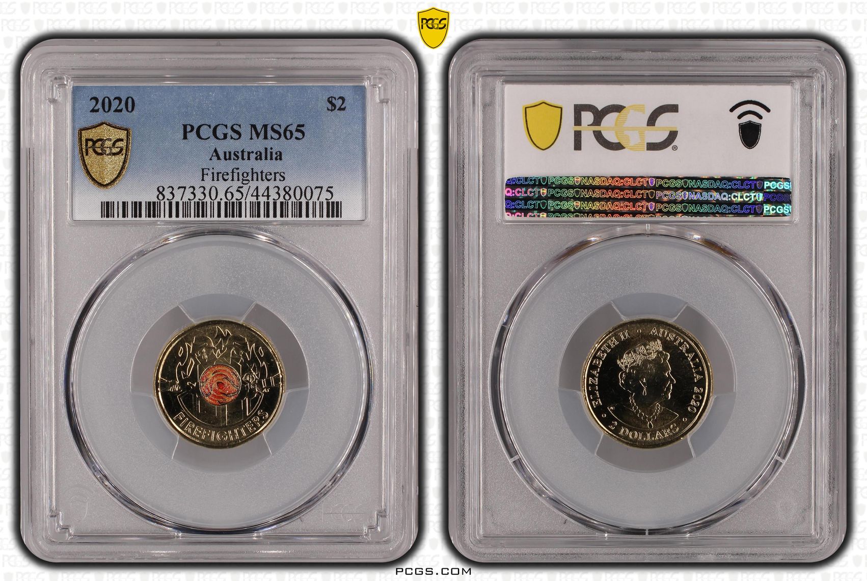 2020 Australia Two Dollar, $2 Firefighters PCGS - MS65 -075