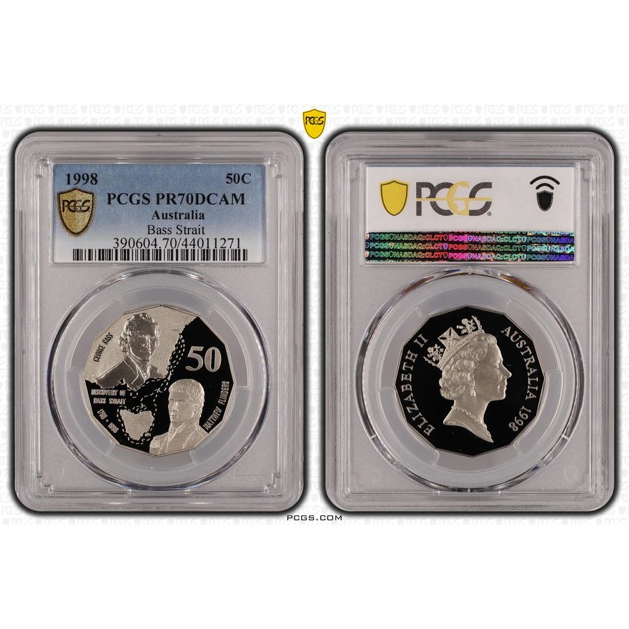 1998 Australia Fifty Cent, 50c Bass Strait PCGS - PR70DCAM POP 21/0 -271