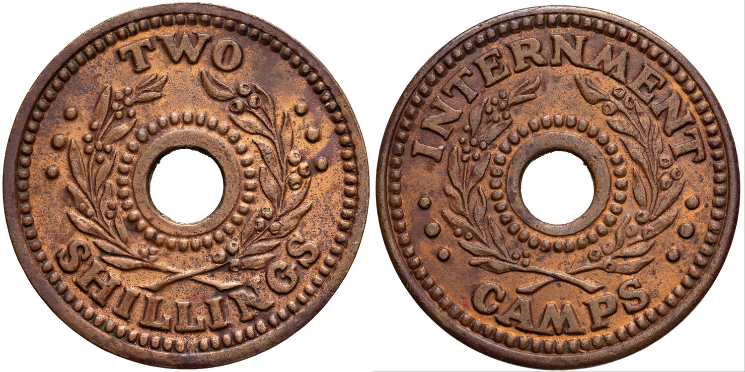 Hay Internment Camp, Two Shillings, 1939 - 1945, gEF