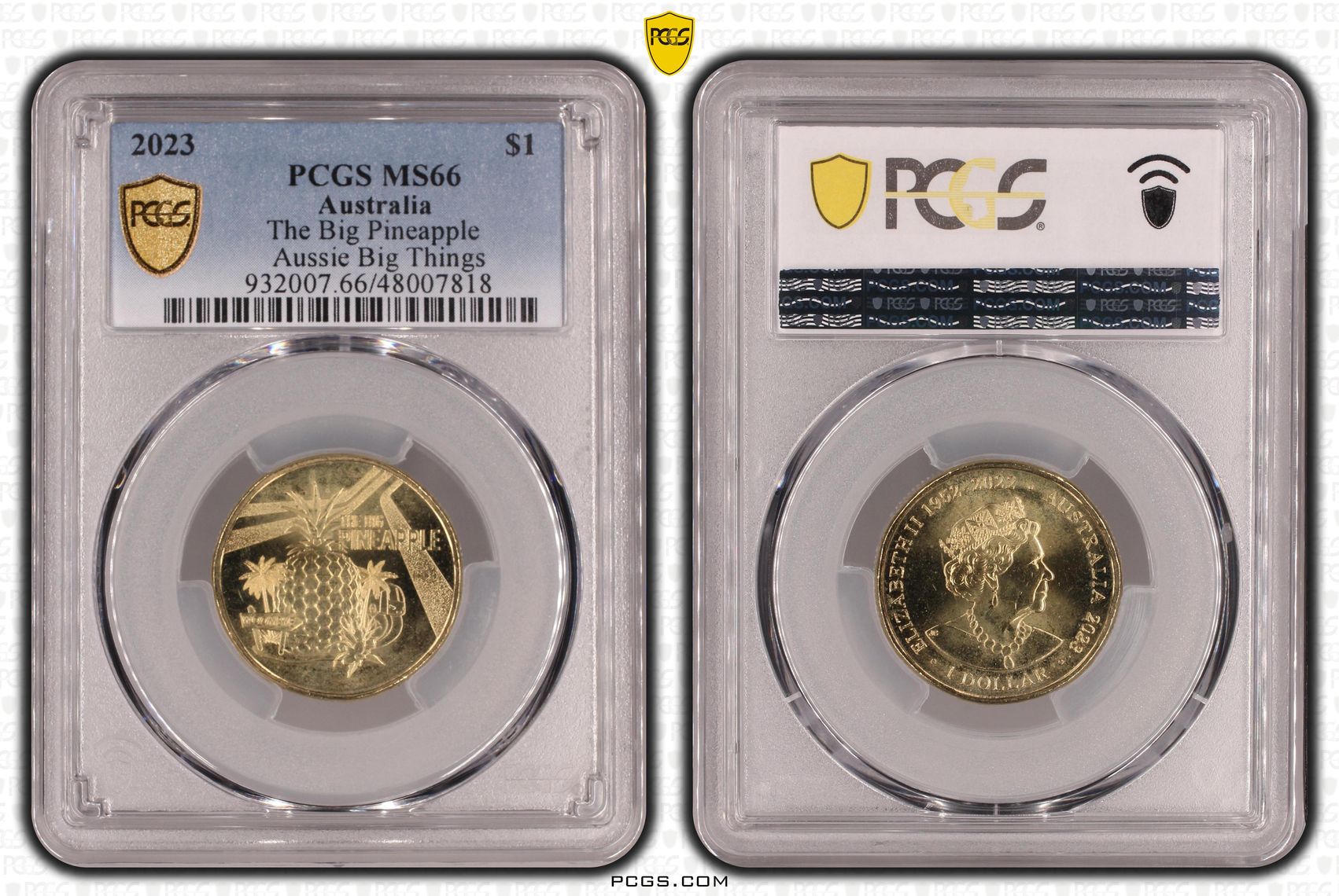 The Big Pineapple Aussie Big Things, One Dollar, 2023, PCGS MS66