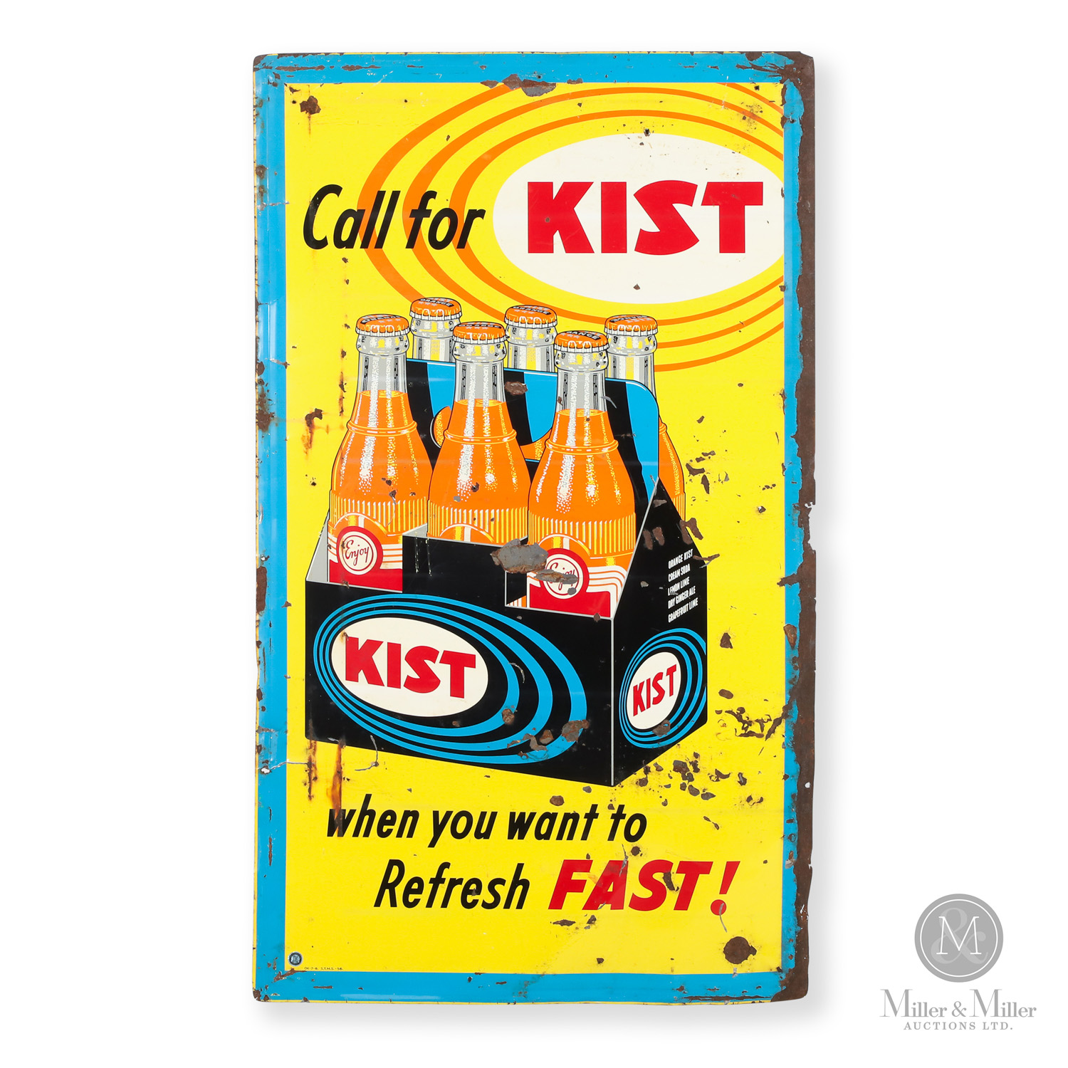 Kist Orange Soda 6-Pack Vertical Sign | Miller & Miller Auctions Ltd