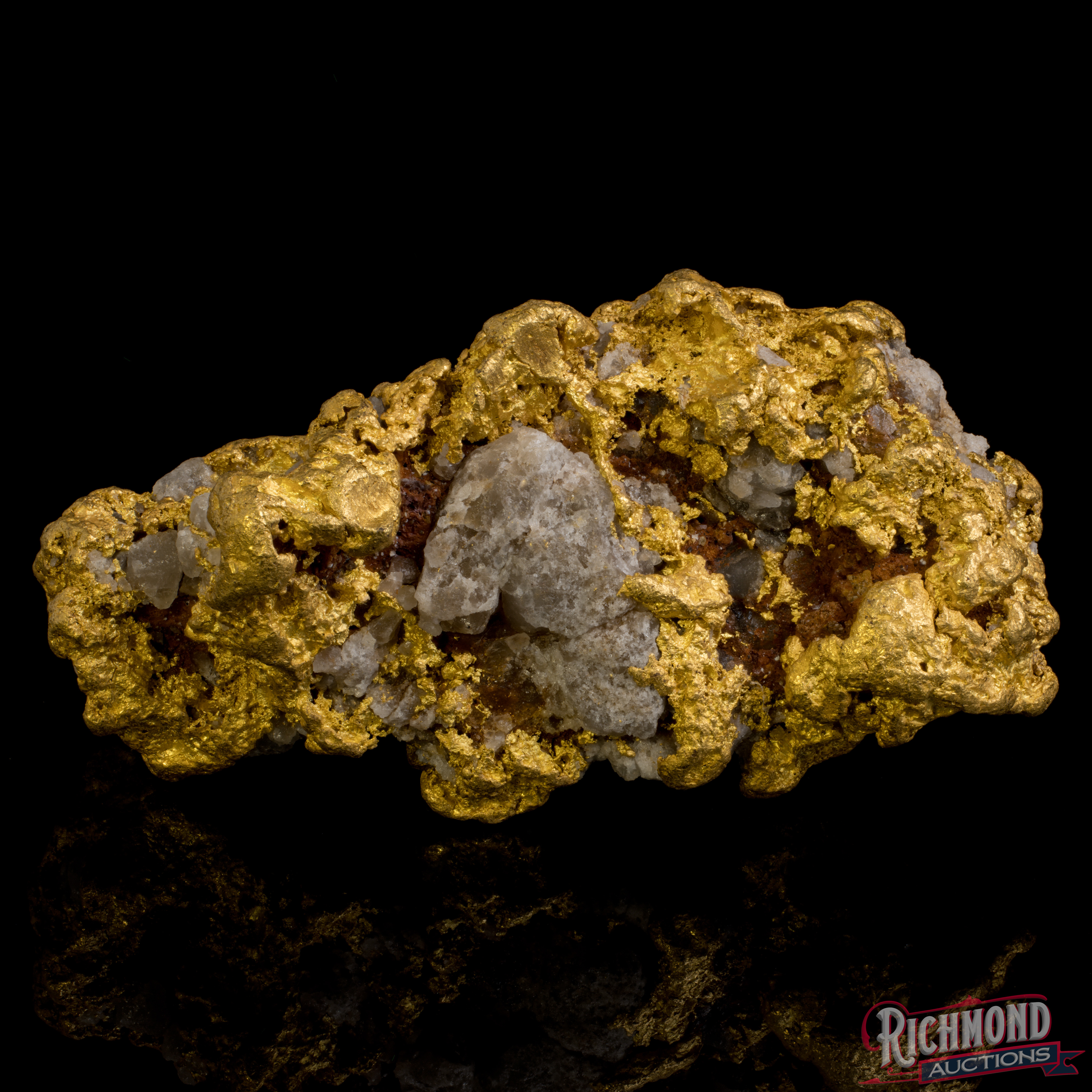 59 gram Gold Nugget w/ Rare Blue Quartz (1.8 oz) | Richmond Auctions