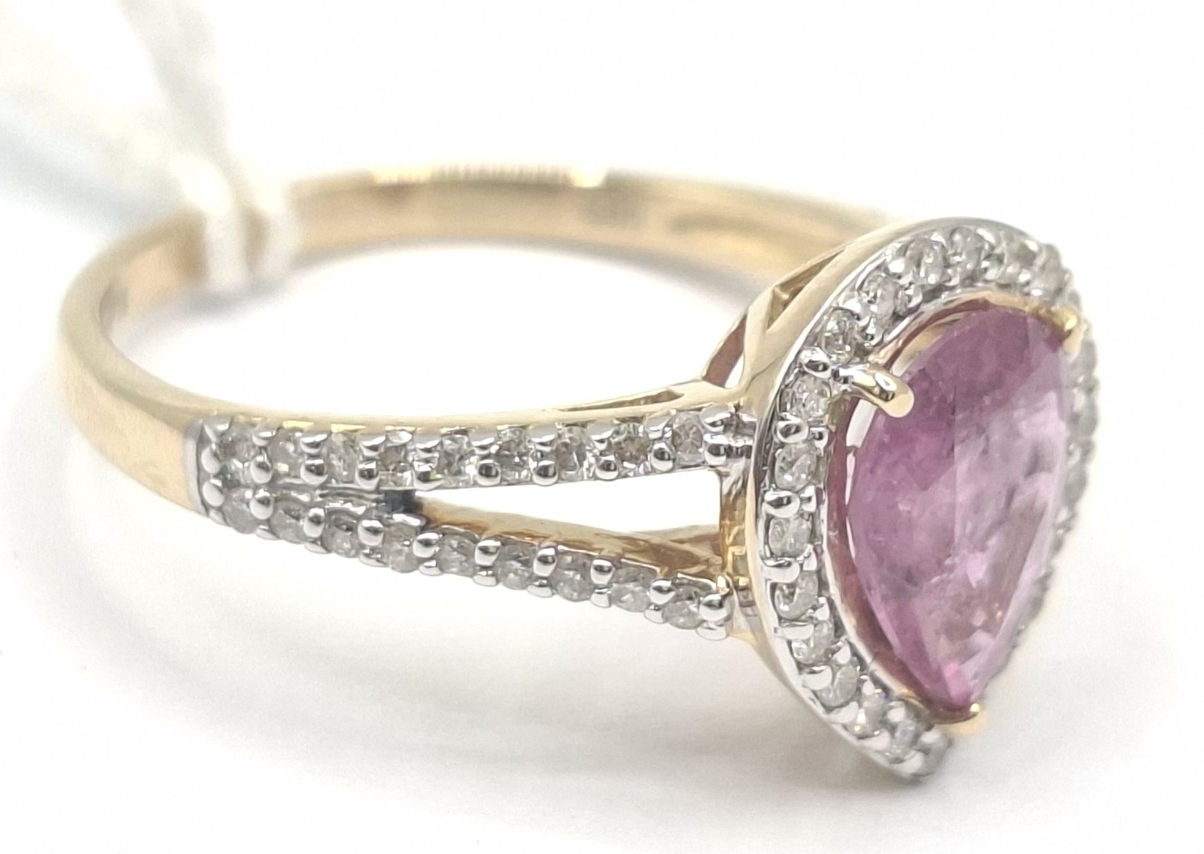 288 · 14K YELLOW GOLD HALO RING