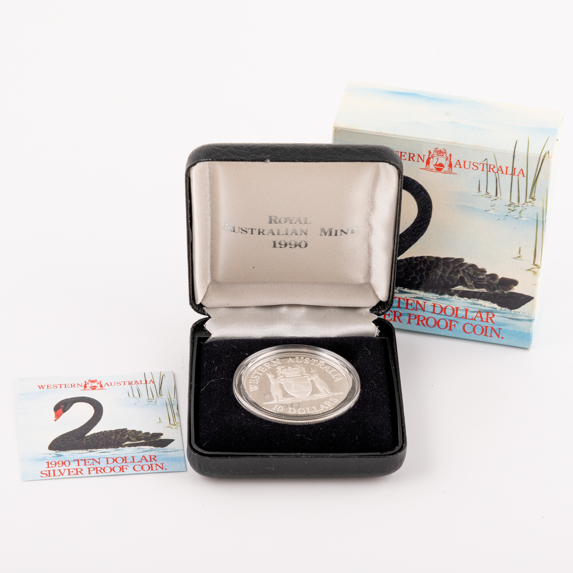 Elizabeth II, Western Australia Silver Proof Coin, Ten Dollar, 1990, UNC