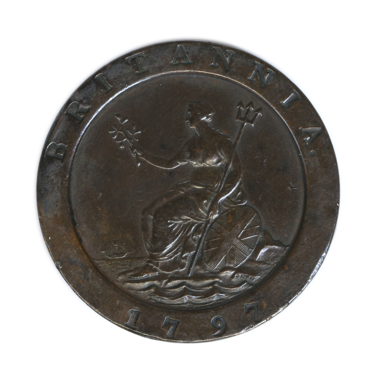 820. · George III,Twopence, 1797, gVF