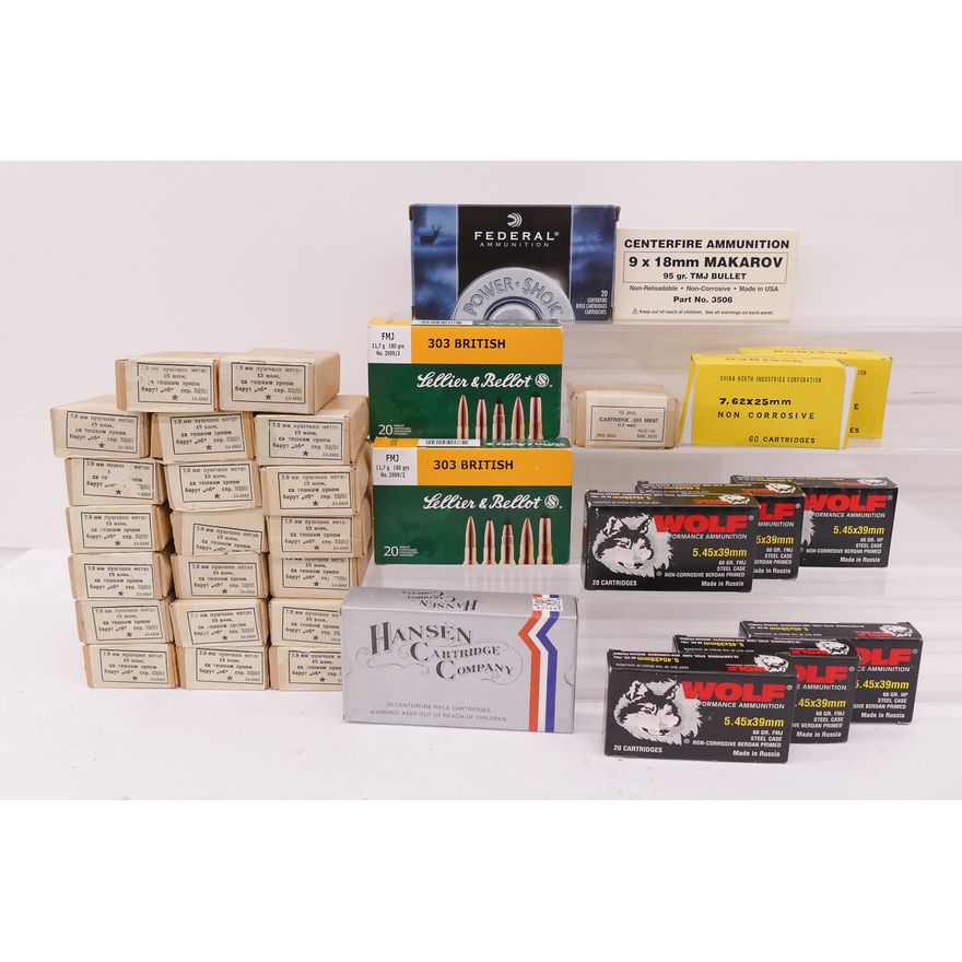 652pc European Caliber Ammunition.