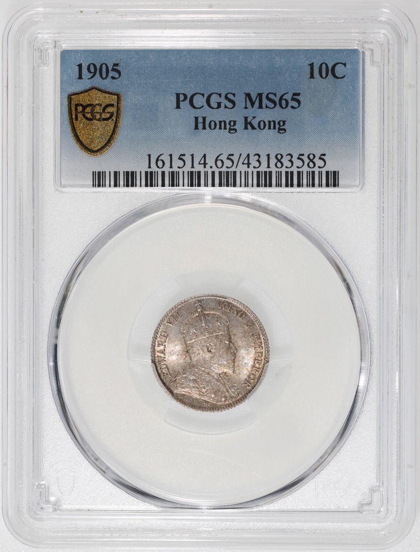 Hong Kong, [PCGS MS65] silver 10 cents, 1905, key date, | Spink
