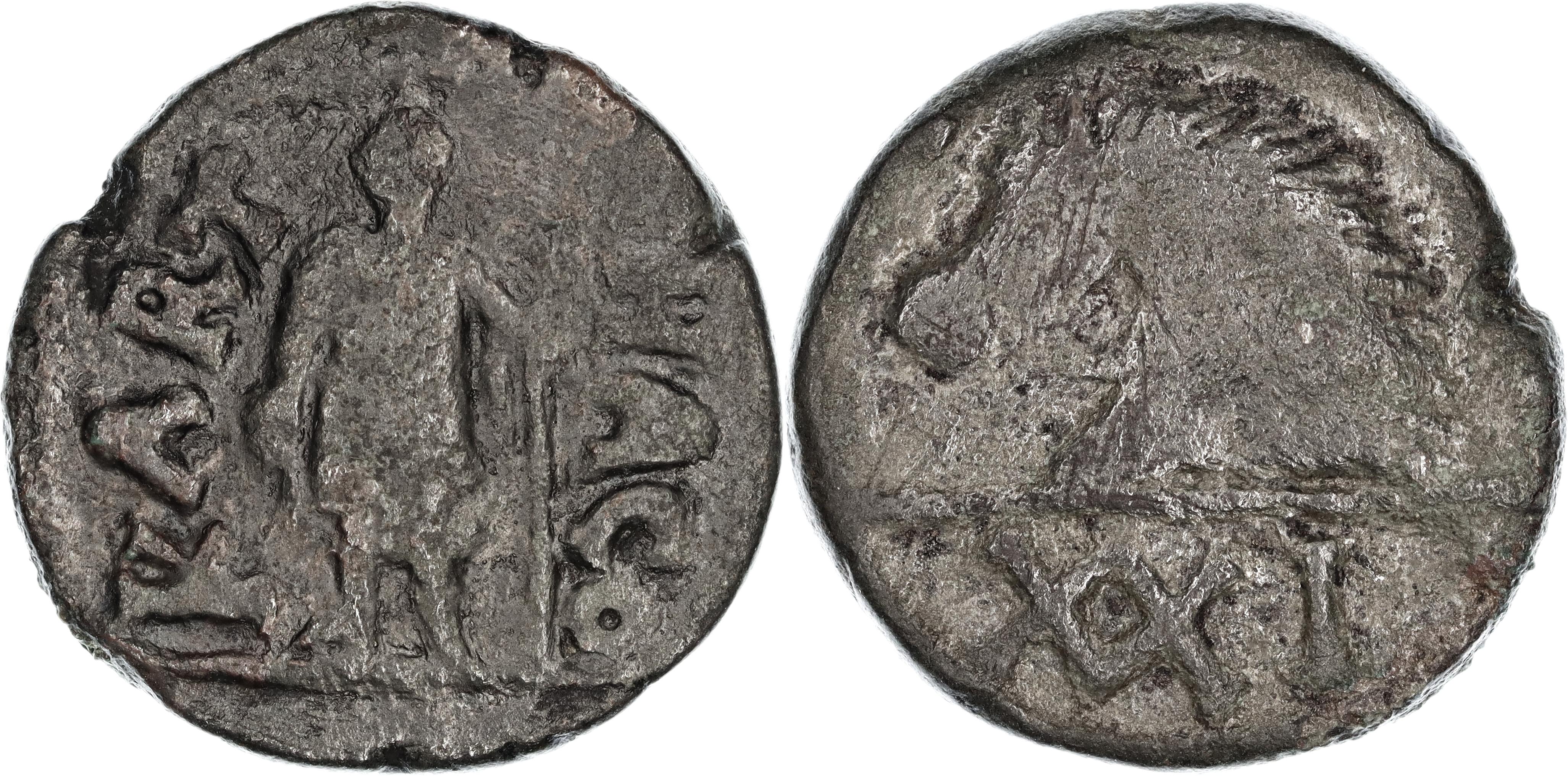 Vandals, Gaiseric, Æ 21 Nummi, 480-533 AD, Fair