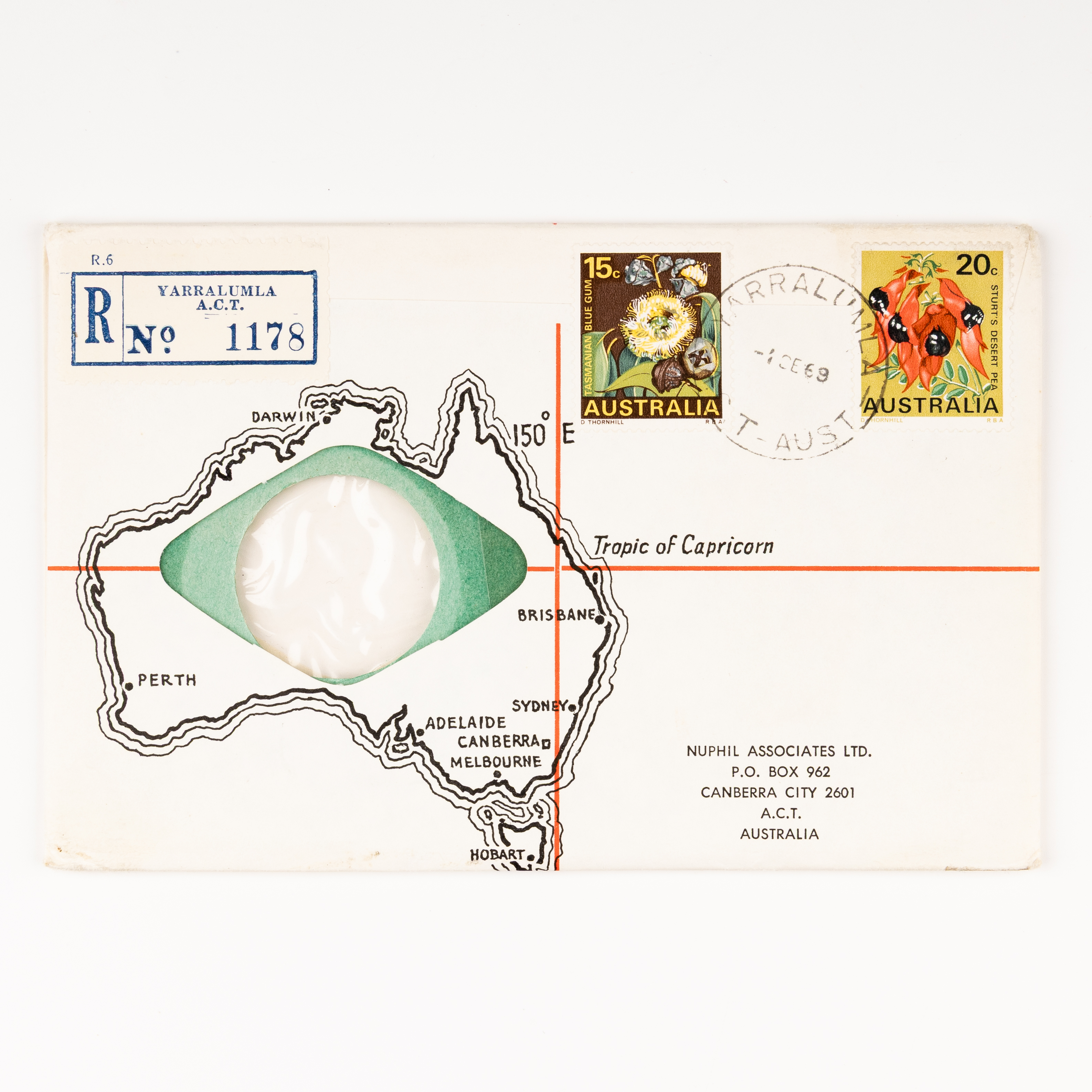 Elizabeth II, Yarralumla Cover, 1969, gVF