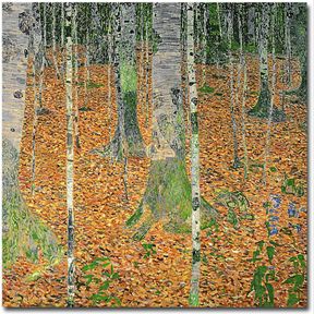 TRADEMARK FINE ART THE BIRCH WOOD BY GUSTAV KLIMT, 24X24-INCH CANVAS ART
