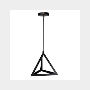 Nordic Vintage Black Iron Ceiling Pendant Light Triangular|NOT TESTED