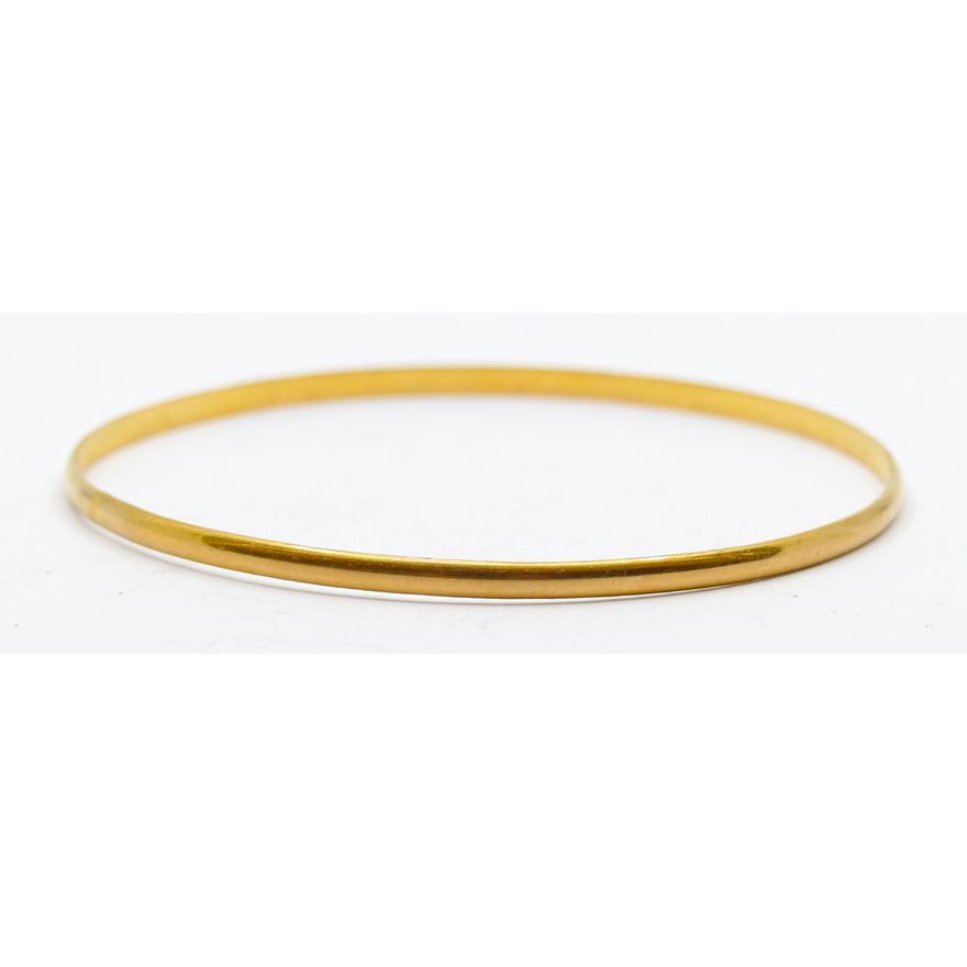 22k Gold Bangle Bracelet 2.5'' Diameter - 6.5 Grams