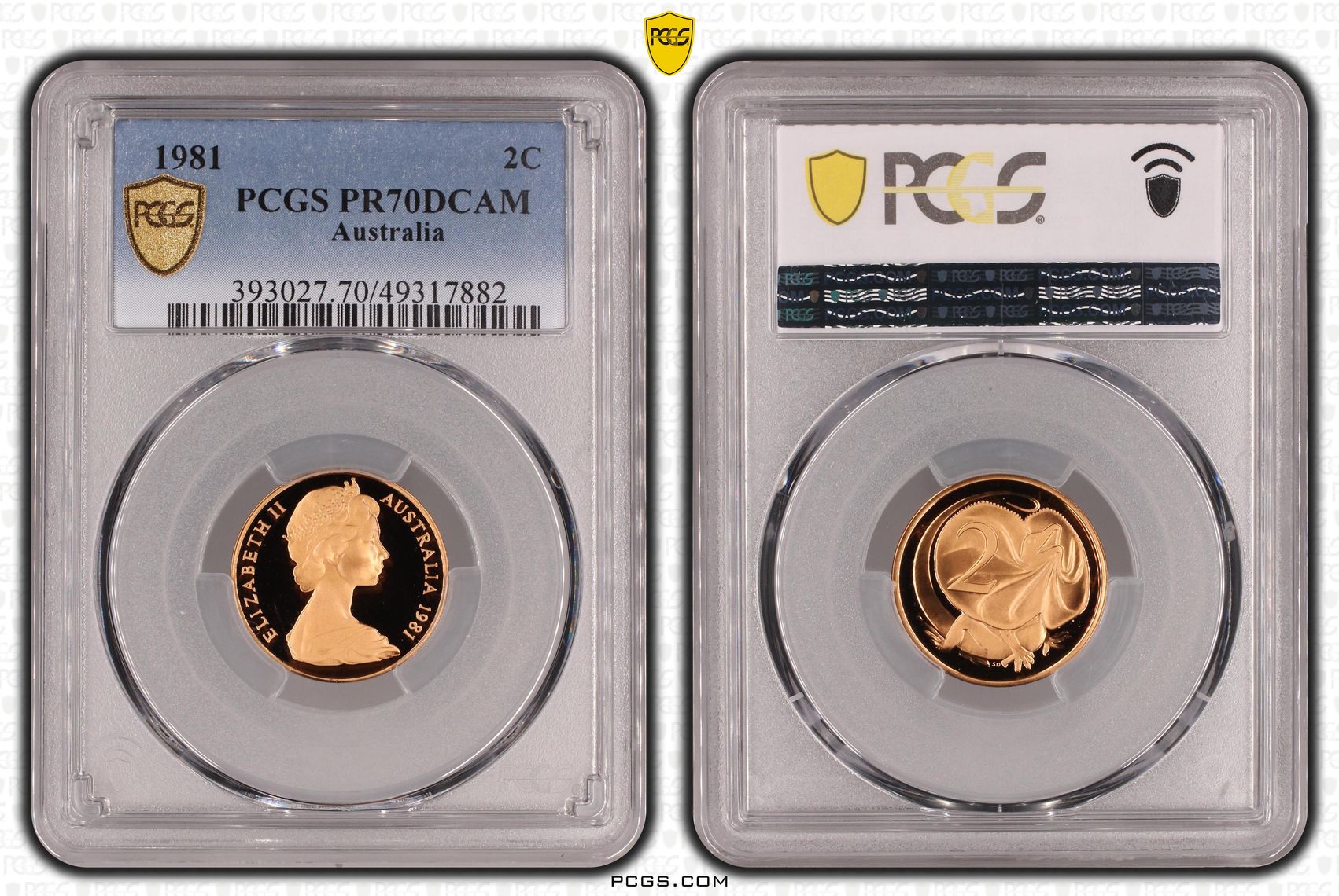 Elizabeth II, Two Cent, 1981, PCGS PR70DCAM