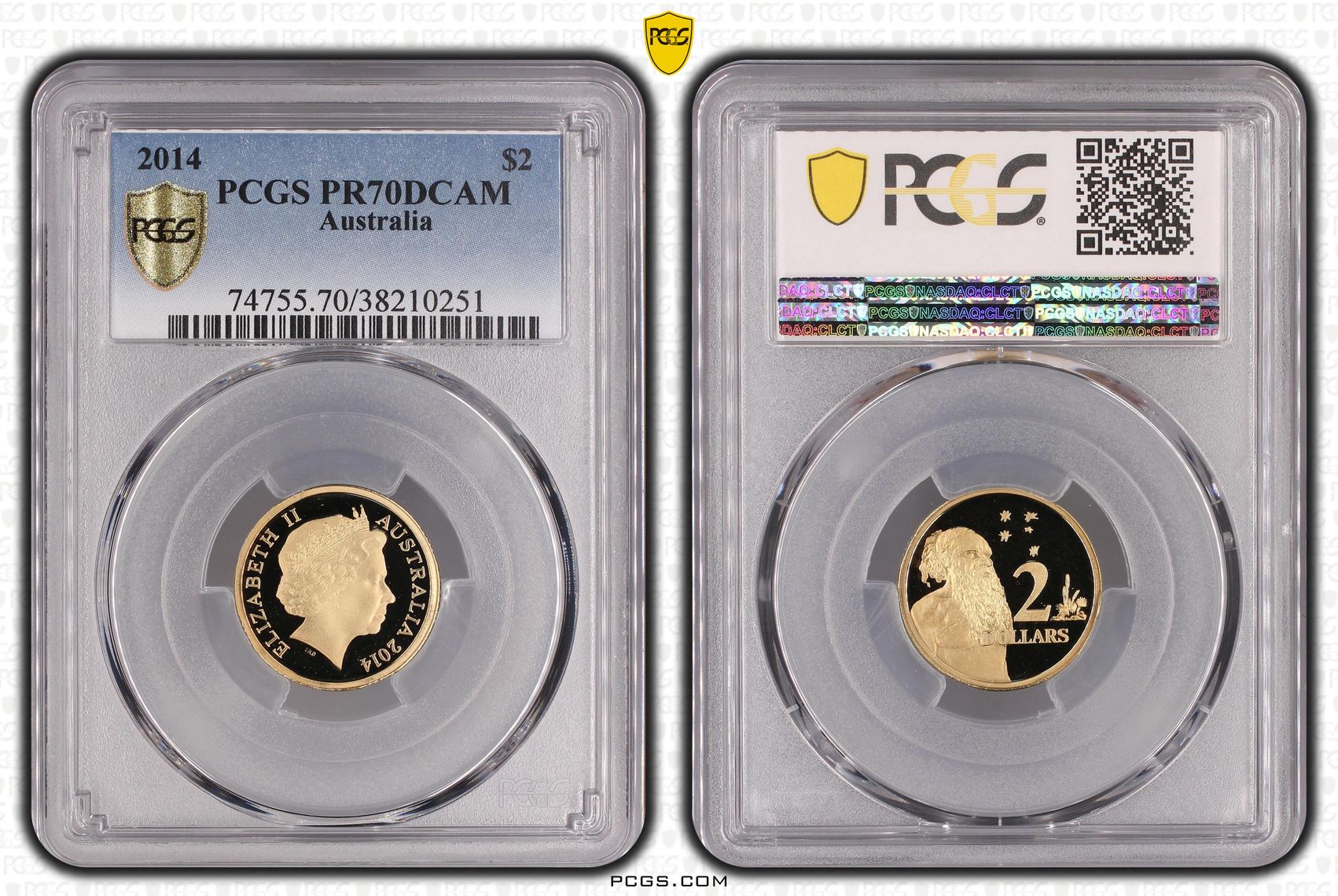 2014 Australia Two Dollar, $2 PCGS - PR70DCAM POP 20/0 -251