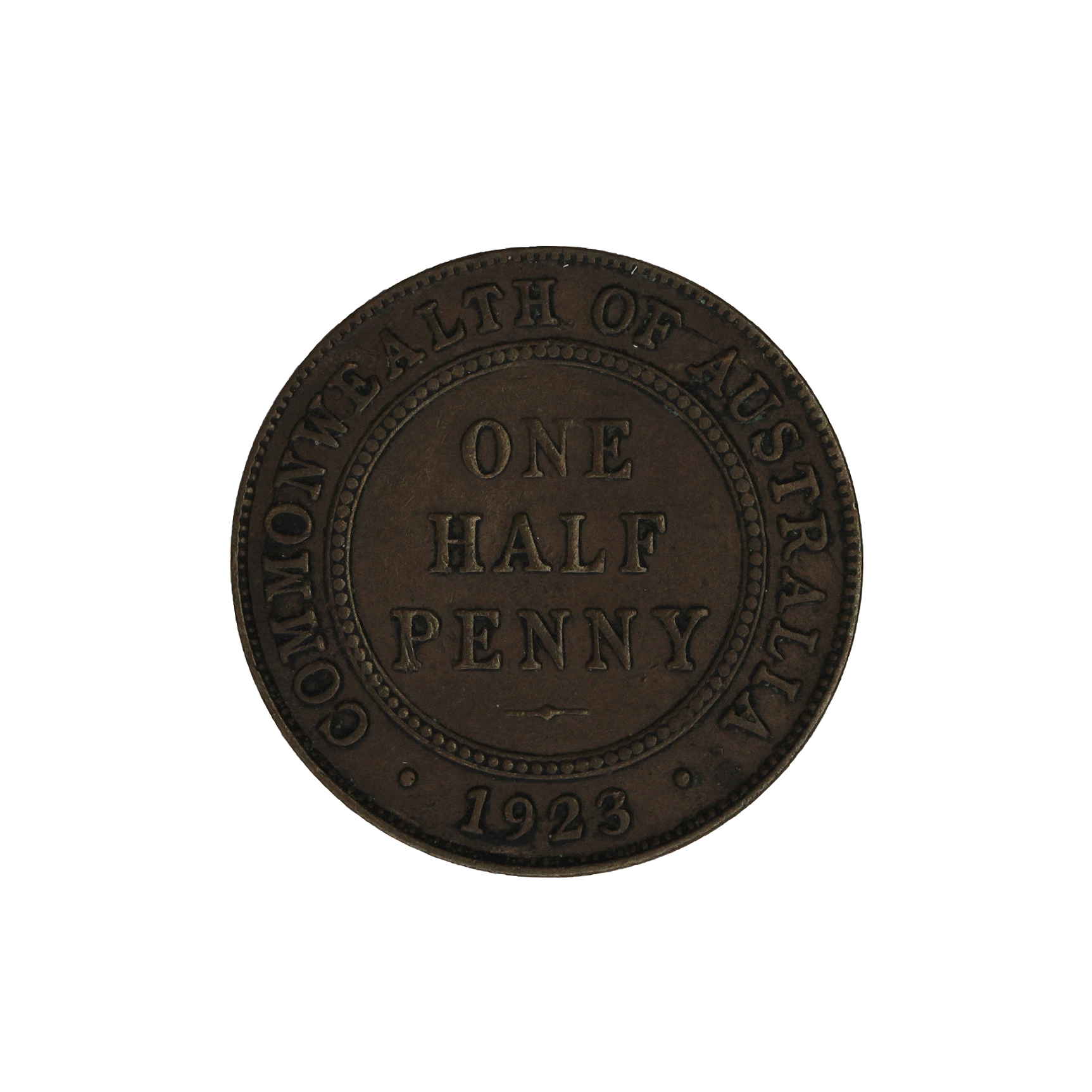 George V, Halfpenny, 1923, F/gF