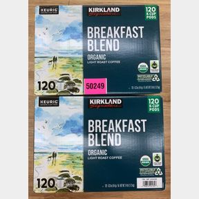 (2) KEURIG KIRKLAND SIGNATURE BREAKFAST BLEND 120 PACK