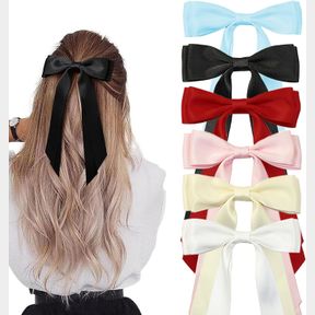HAIR BOWS FOR WOMEN 6PCS, HAIR RIBBON HAIR BOW CLIP, 6 COLOR