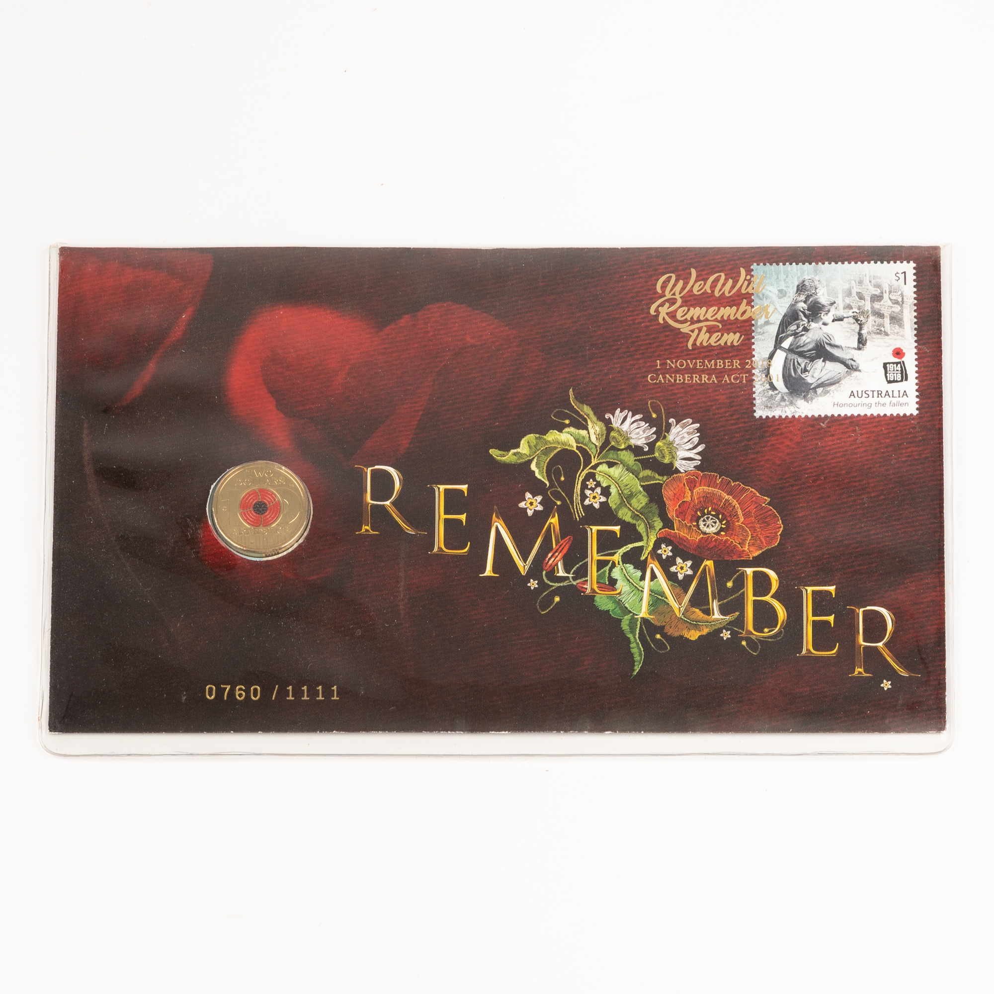 Elizabeth II, Armistice Remembrance, Two Dollars, 2018, UNC