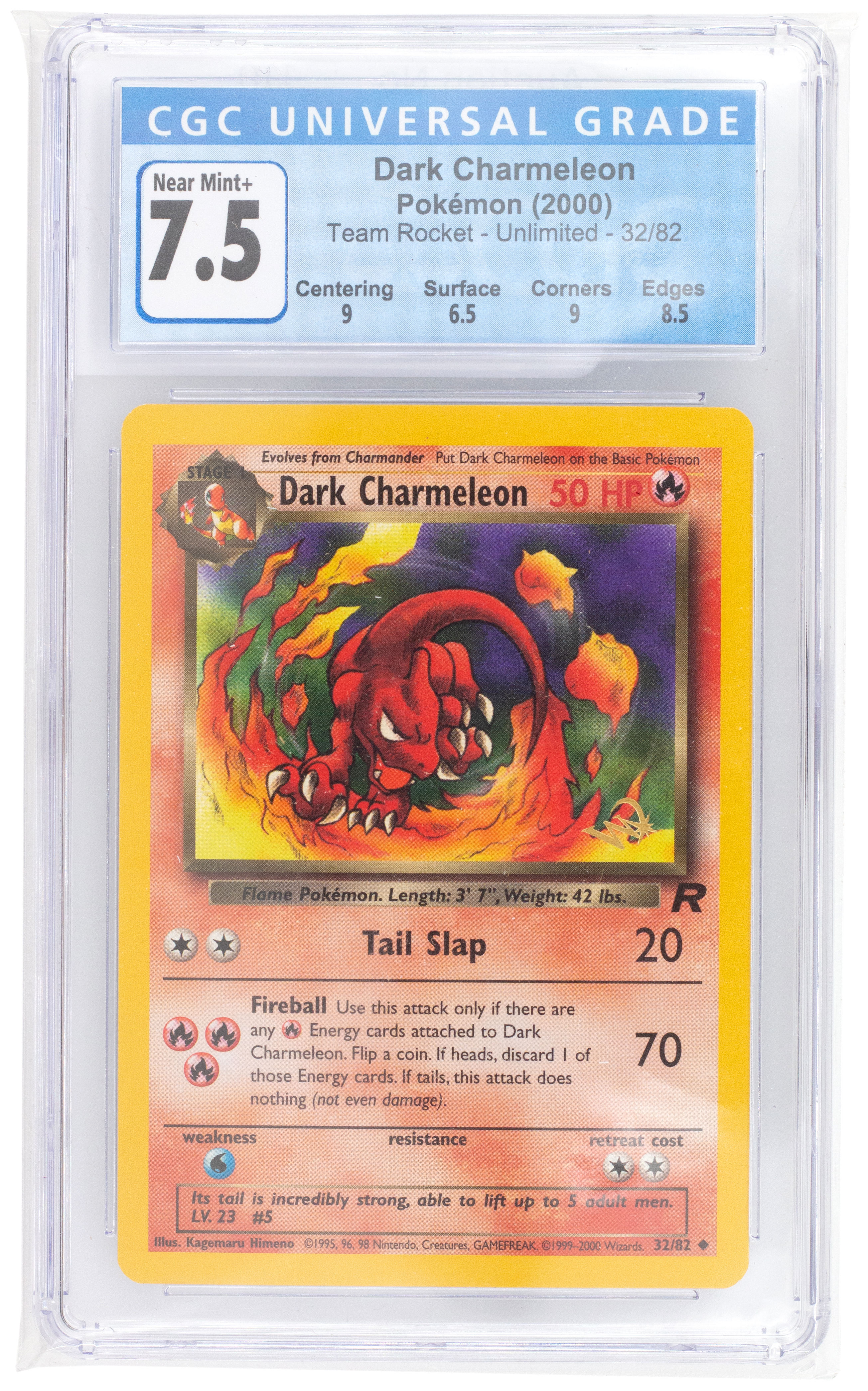 379 · Pokemon, Dark Charmeleon, 2000, CGC 7.5, Near Mint+
