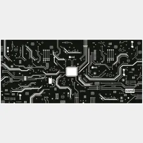 Iconix CPU Impressions Full Desk XL Coverage Gaming and Office Mouse Pad |