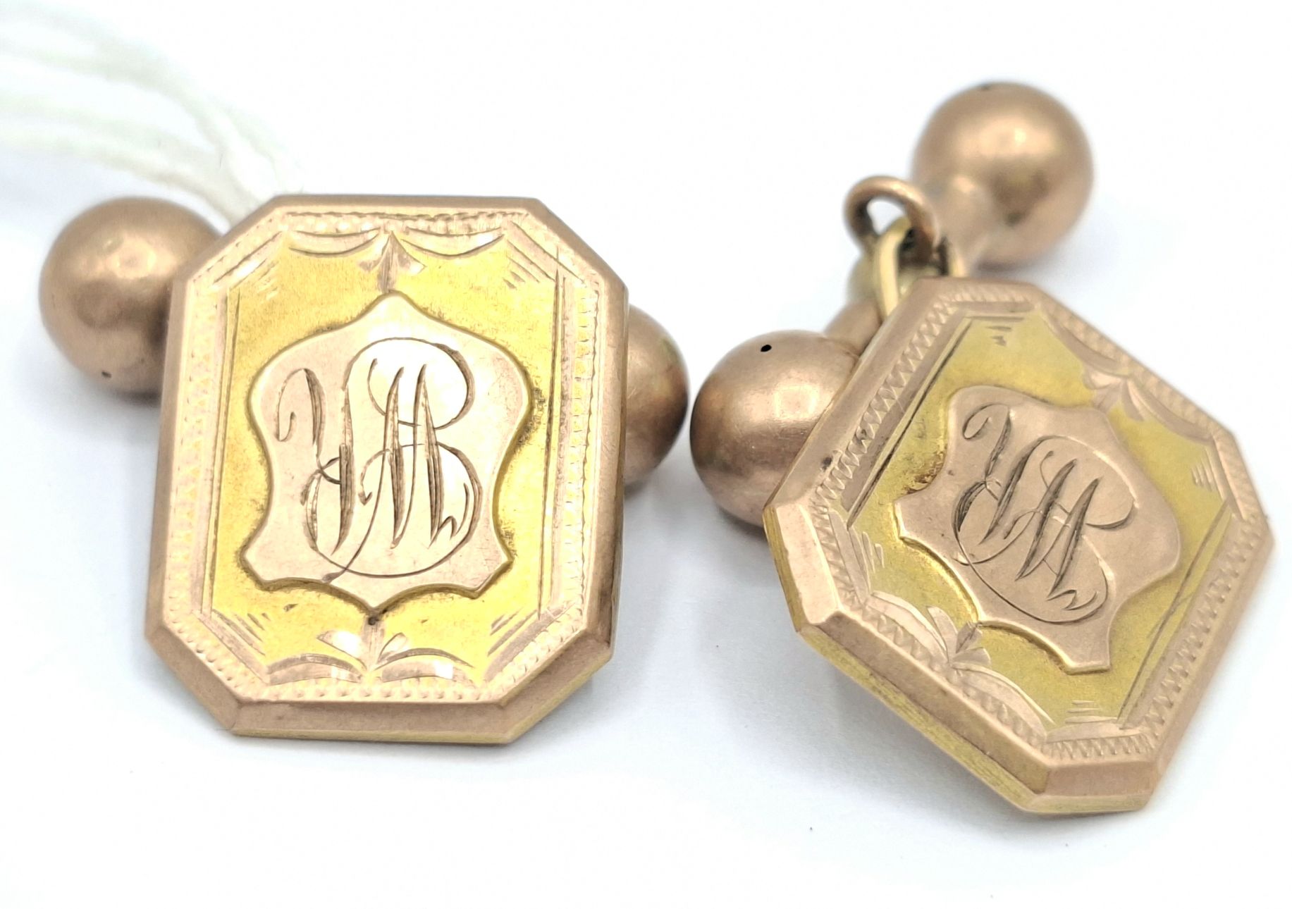 1112 · 9CT GOLD MENS CUFFLINKS