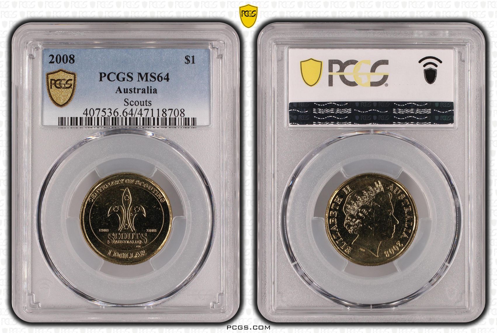 Scouts , One Dollar, 2008, PCGS MS64