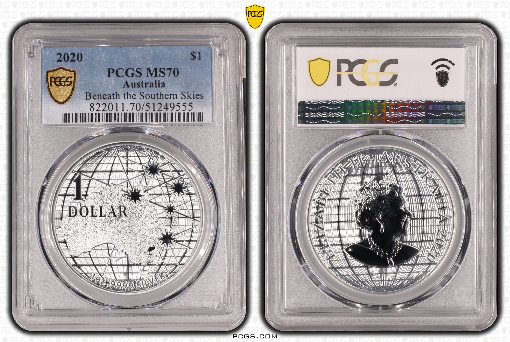 Beneath the Southern Skies POP 3/0, One Dollar, 2020, PCGS MS70