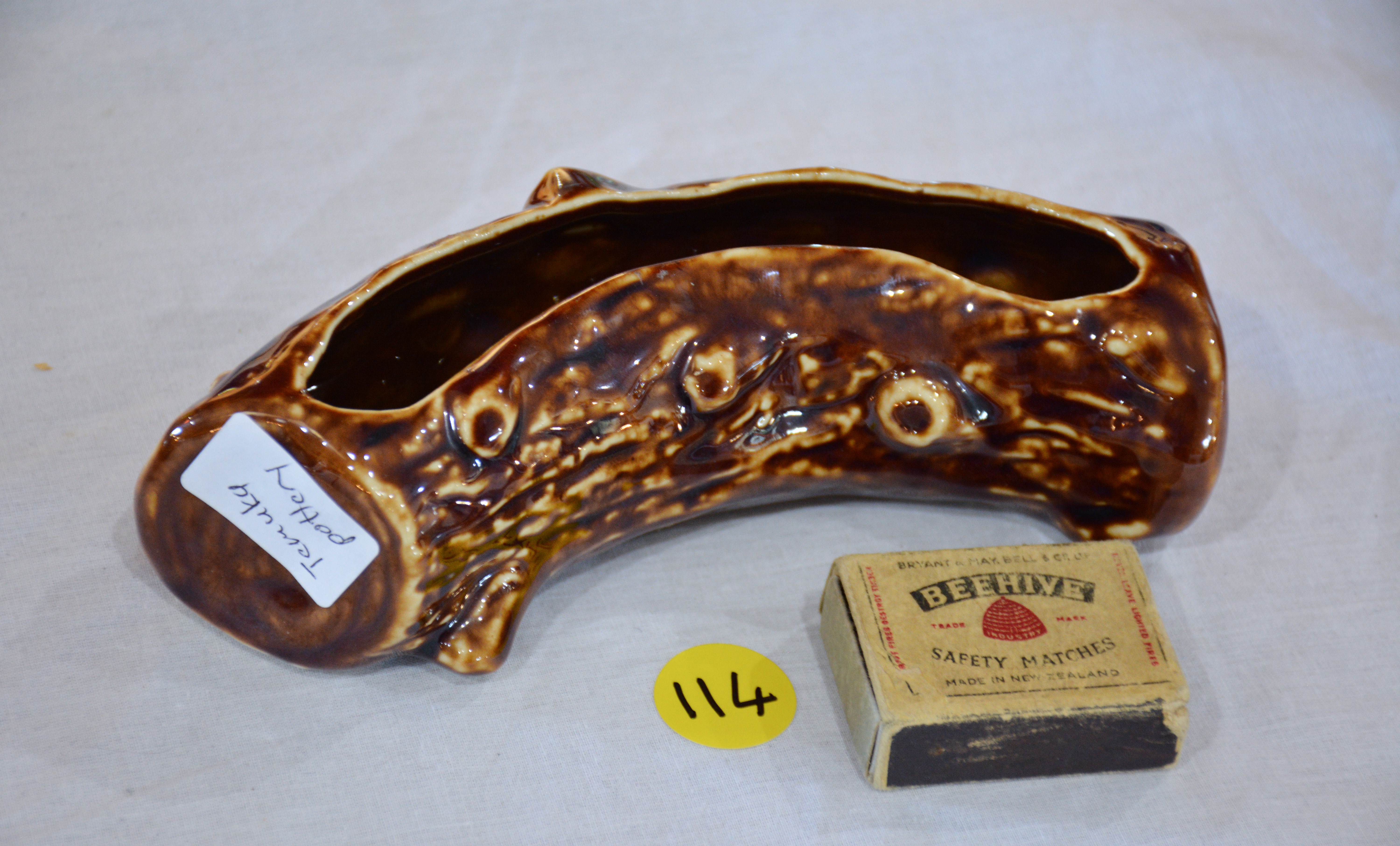 Temuka Pottery Log Vase — NZ auction result