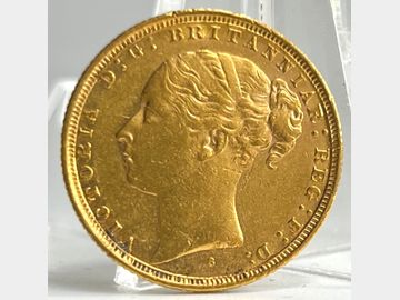 1885 VICTORIA YOUNG HEAD SYDNEY MINT GEORGE & DRAGON GOLD SOVEREIGN