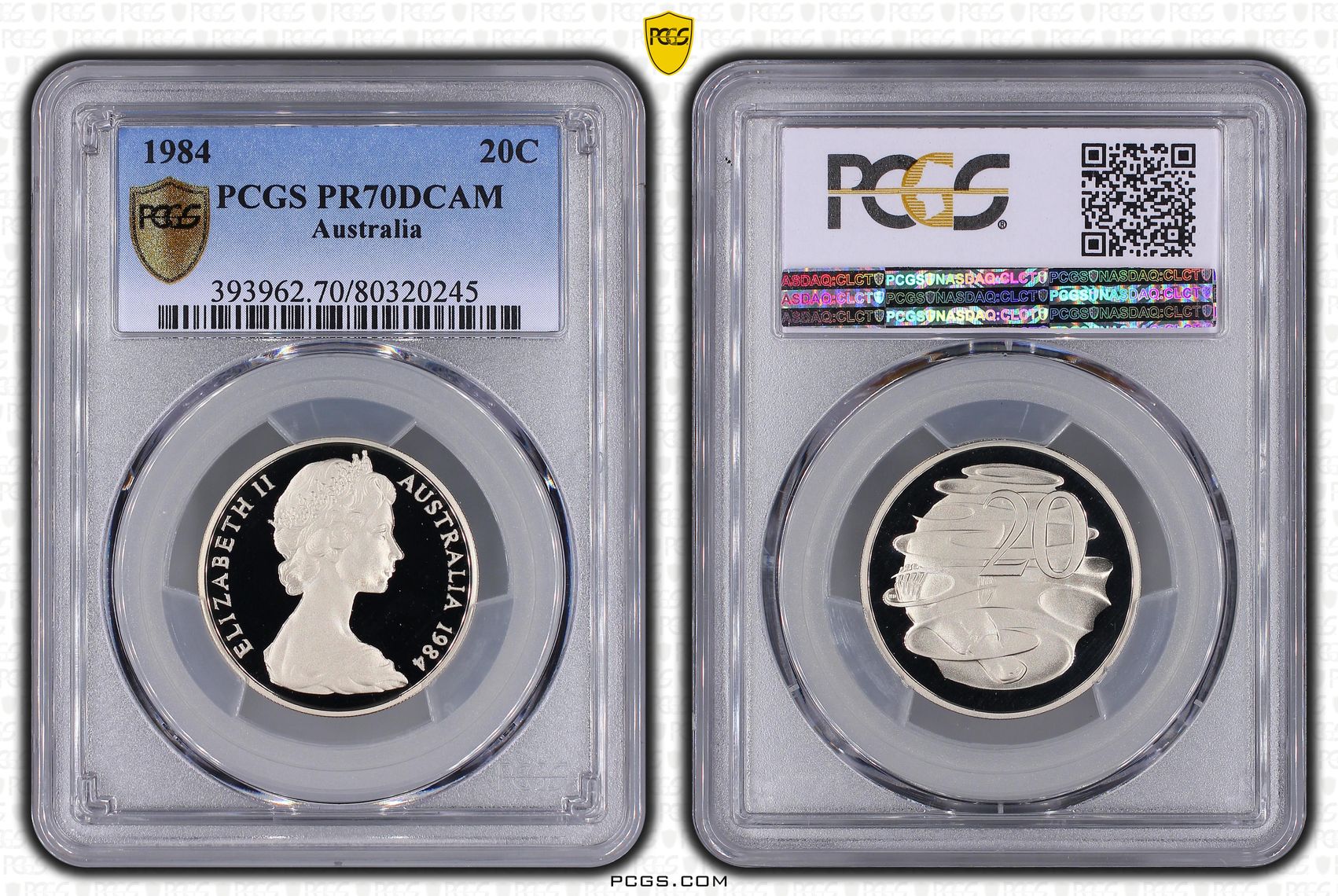 181 · 1984 Australia Twenty Cent, 20c PCGS - PR70DCAM POP 17/0 -245