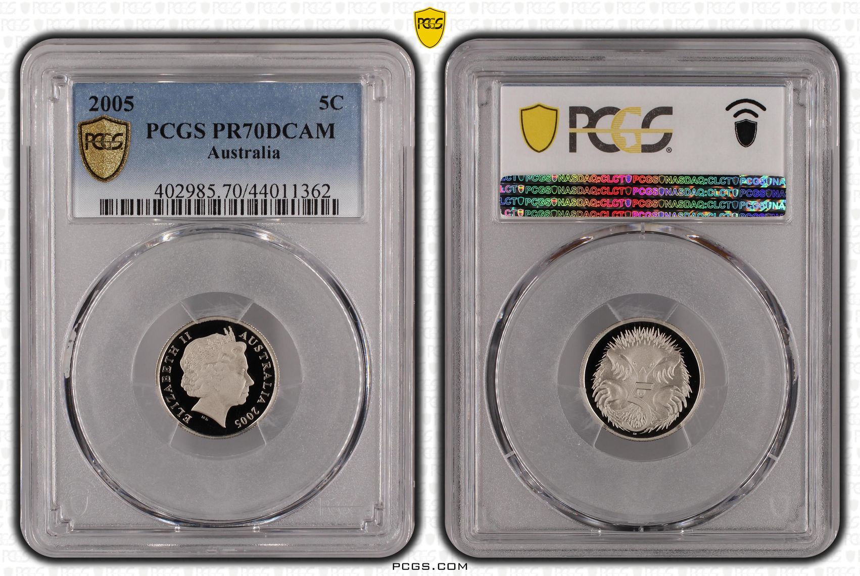 2005 Australia Five Cent, 5c PCGS - PR70DCAM POP 22/0 -362