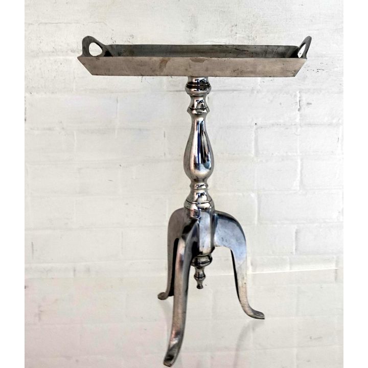 NICKEL TWO-HANDLED TRAY TABLE