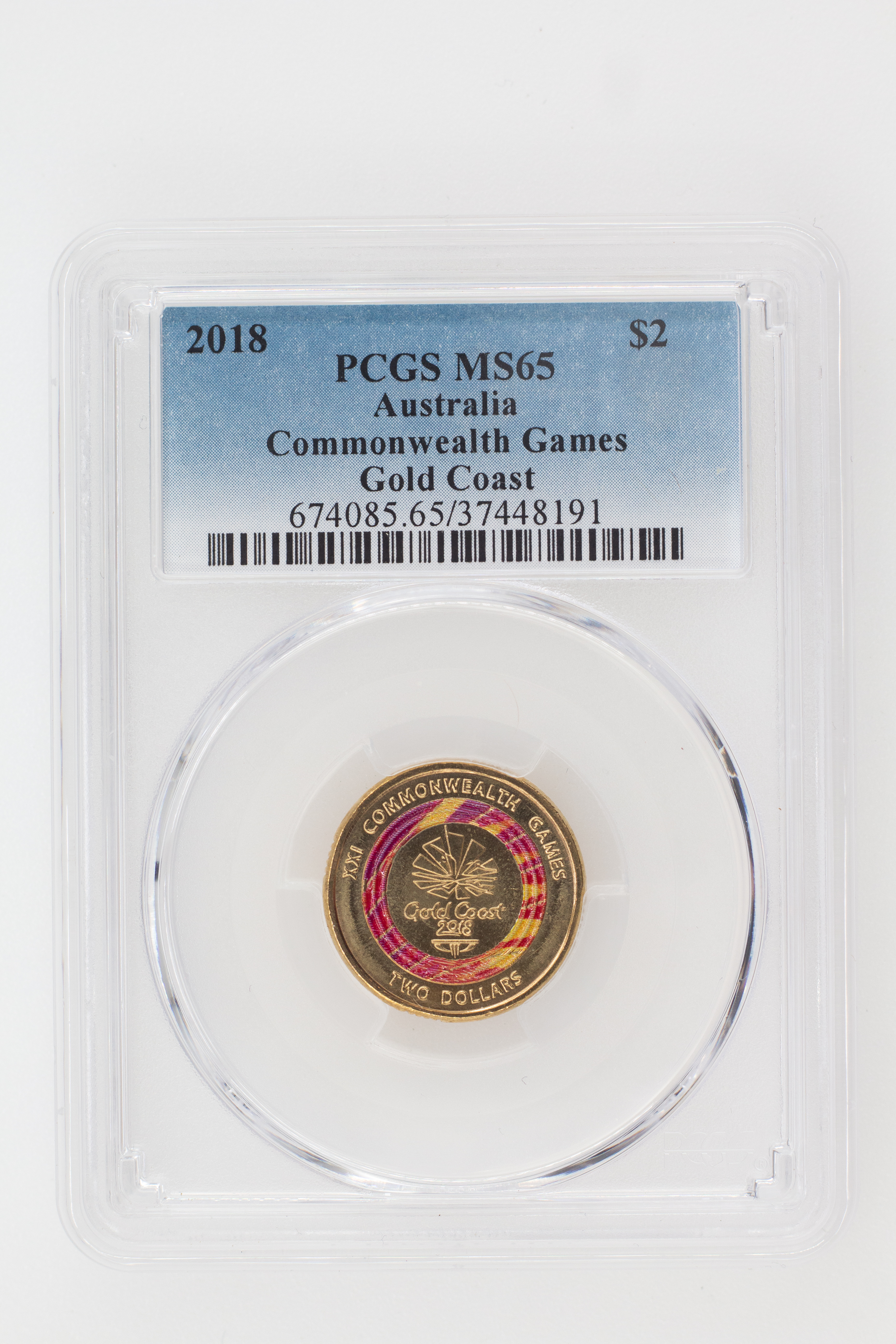 2018 Australia Two Dollar, $2 Commonwealth Games - Gold Coast PCGS - MS65 -191
