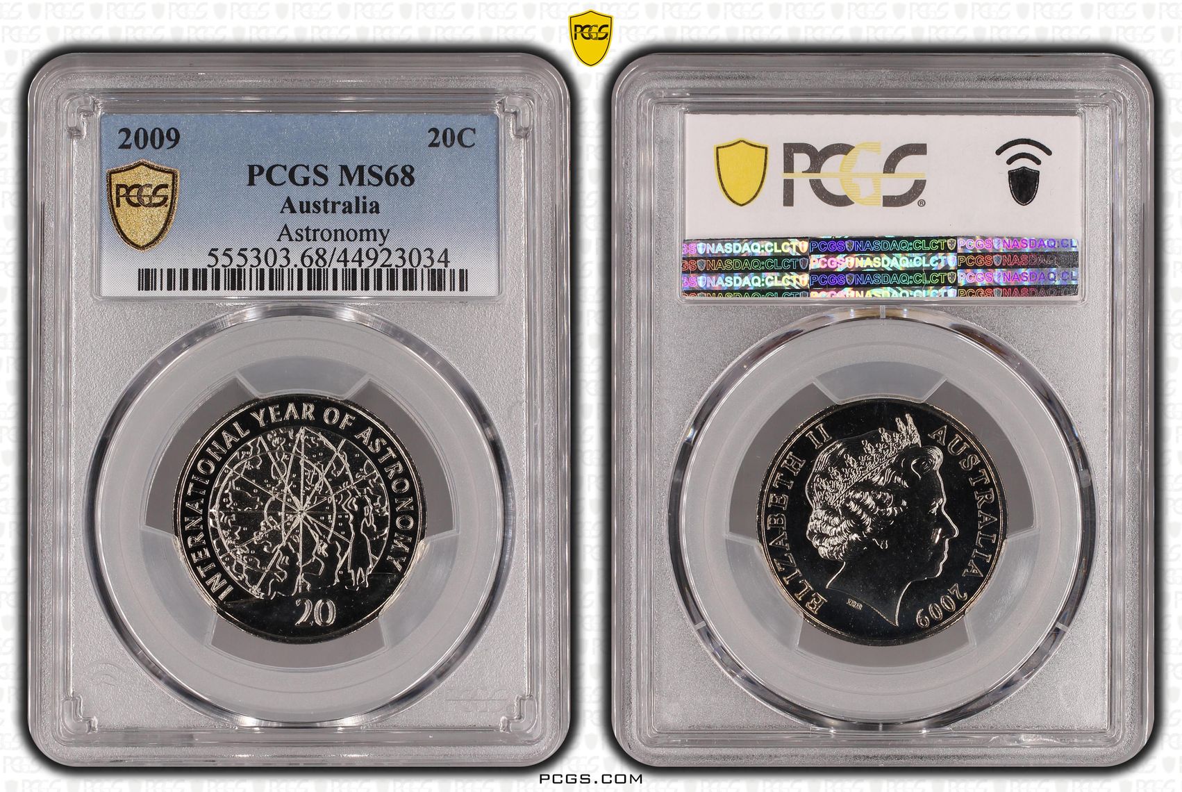 44 · 2009 Australia Twenty Cent, 20c Astronomy PCGS - MS68 -034