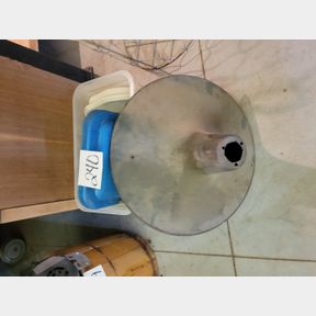 Black porcelain light shade and plastic containers