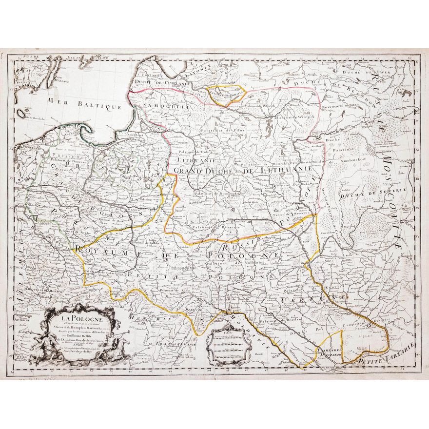 Guillaume de l’Isle | La Pologne dresée sur ce qu’en ont donne Starovolsk, Beauplan, Hartknoch...