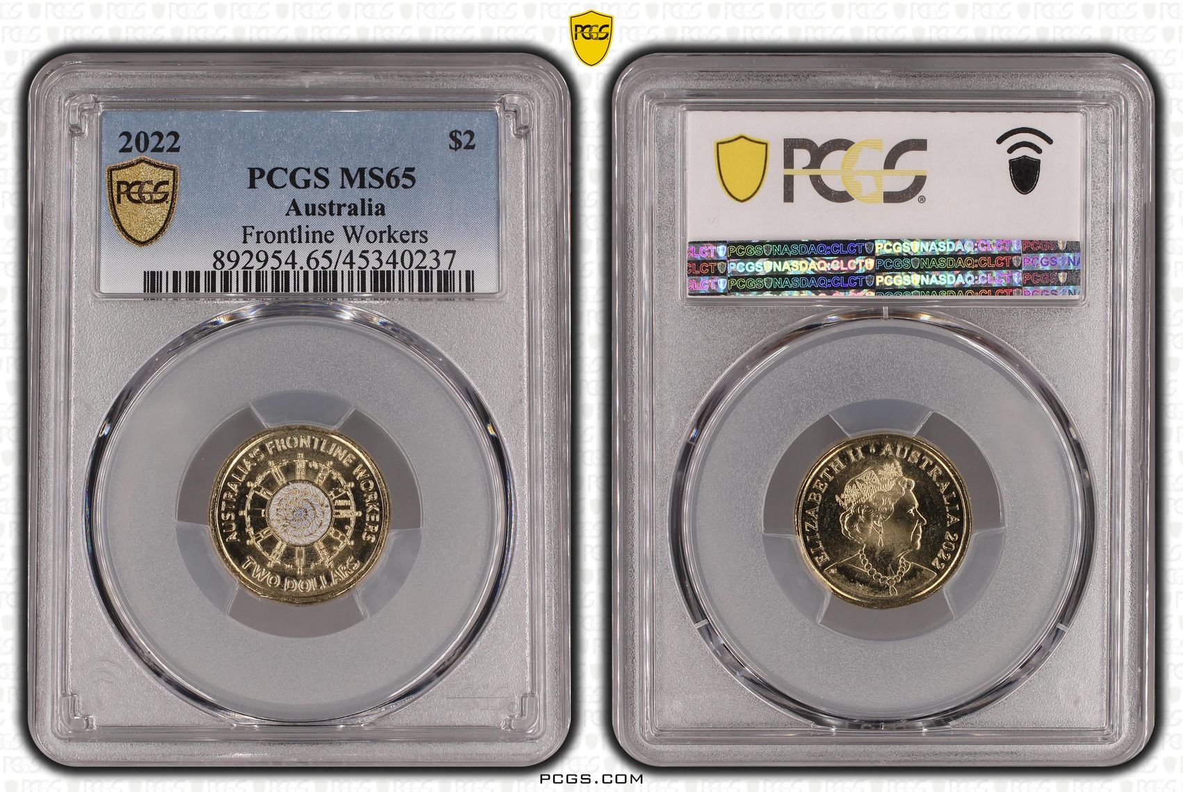 Frontline Workers, Two Dollar, 2022, PCGS MS65