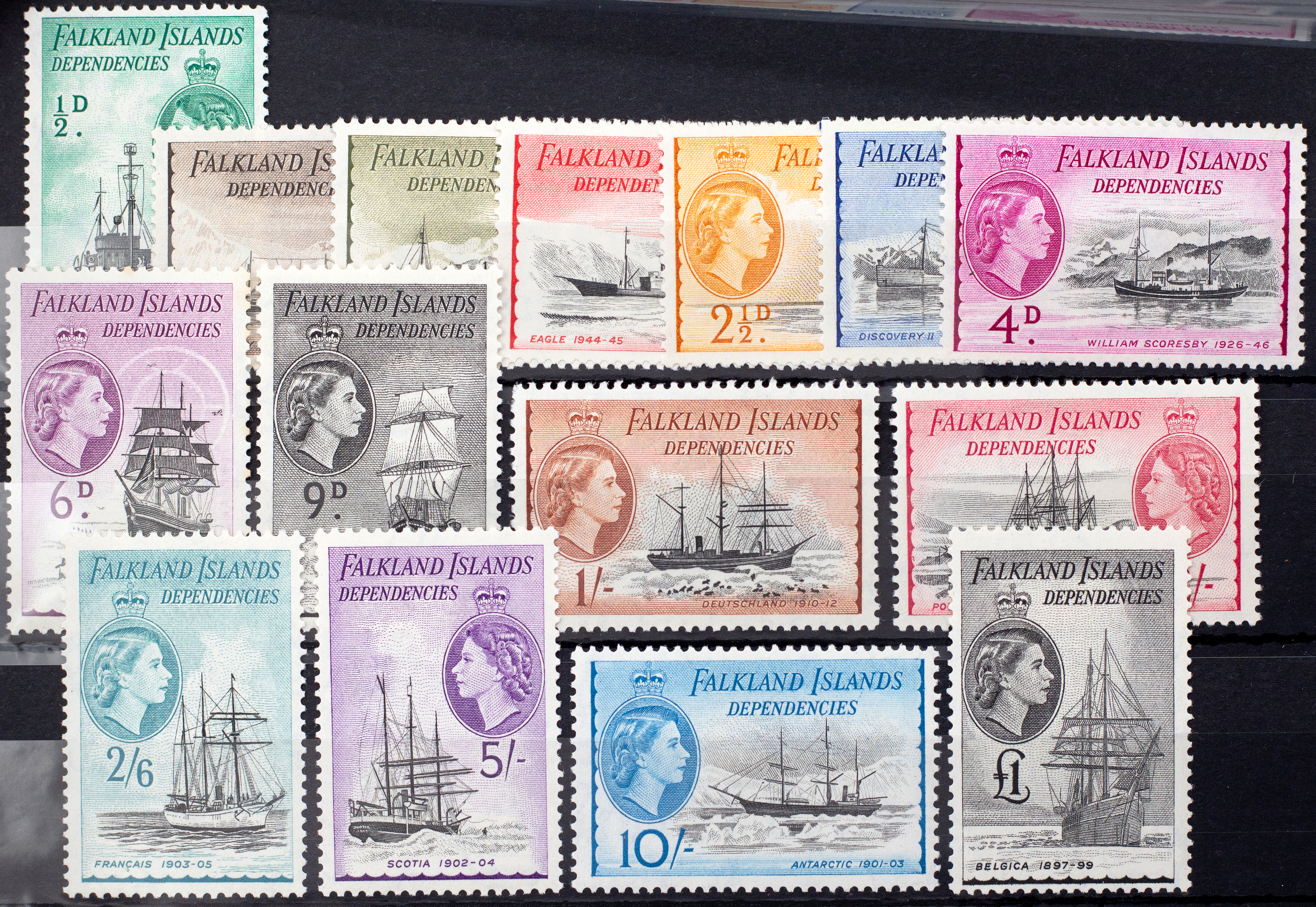 Falkland Islands, Dependencies, Definitives, 1954, Good